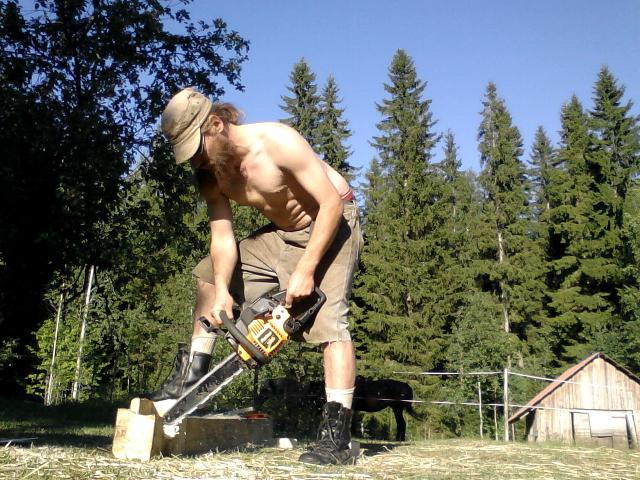 carving with a chainsaw
