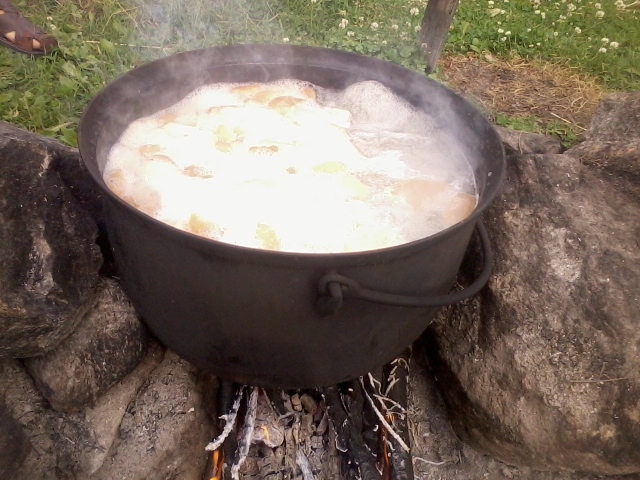 russian kvass in the making