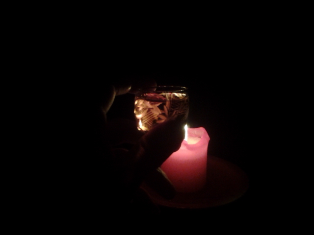 a shot of rum