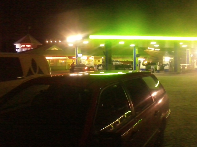 Driving to Sami's. I had to stop for a coffee.