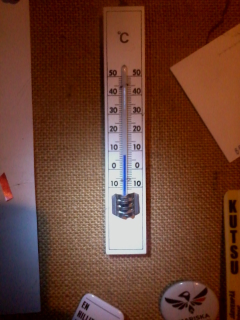 I just came back home after being away for two days. Indoor temperature is +8°C.   