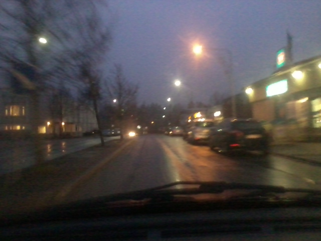 village main street at 4 pm