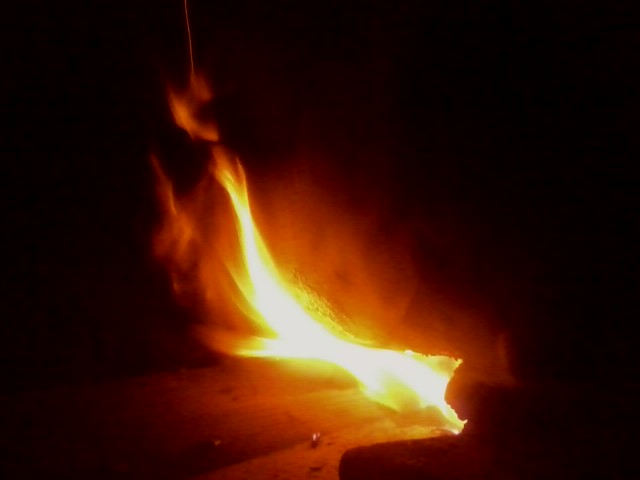 heating the garden bathtub