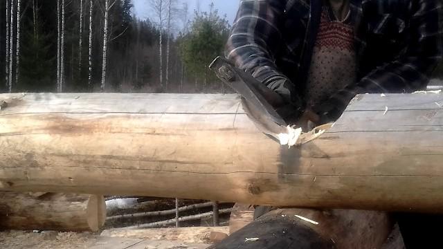 Carving with an axe